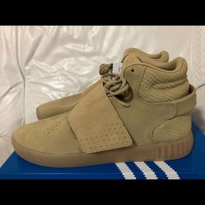 Adidas Originals Tubular Invader Strap Linen Khaki